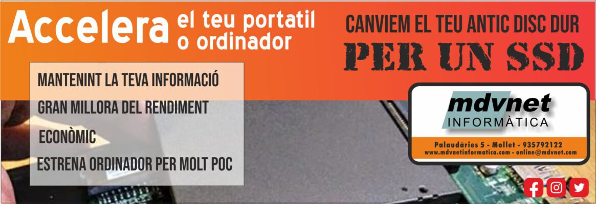 Canvi SSD Mdvnet informàtica